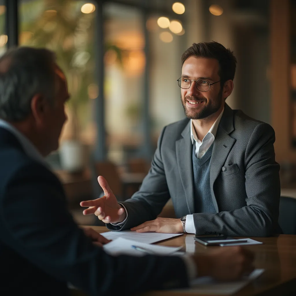 Portrait d'un client satisfait